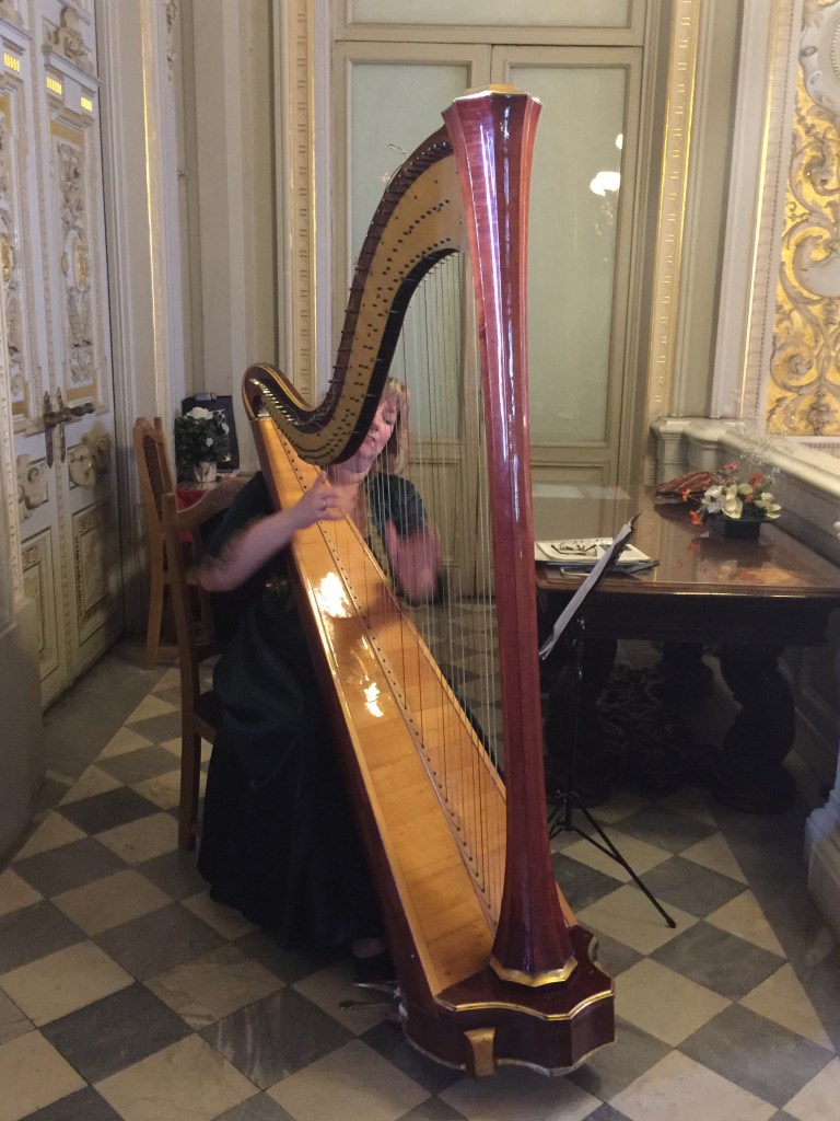 Harpist at Gala