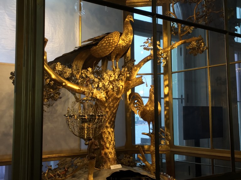 Hermitage Peacock Clock