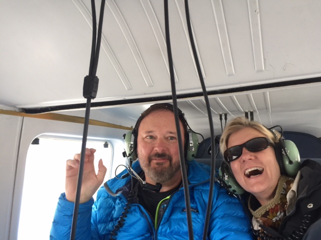 Jim & Leslie in Fixed Wing Plane in Greenland .JPG