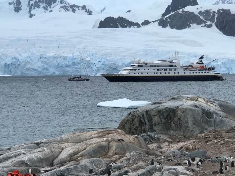 View of ship from Petermann Island.JPG